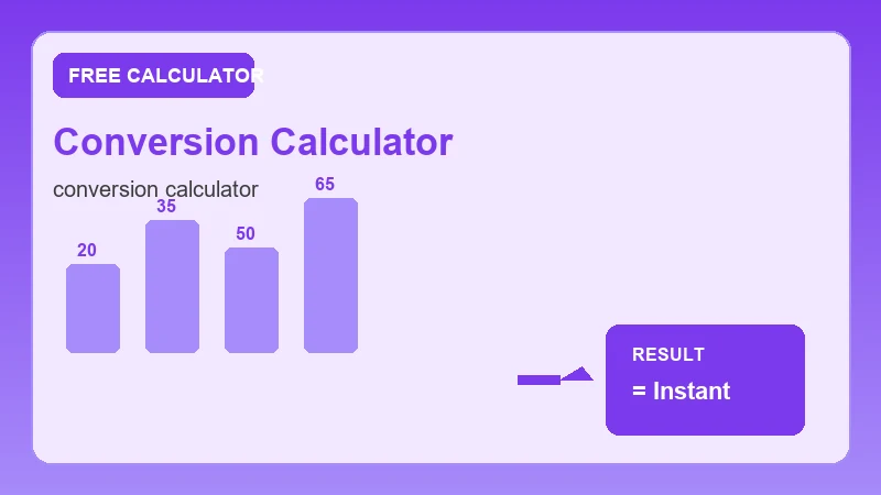 Conversion Calculator — math formula workflow and calculated answer (CalcHubly infographic)
