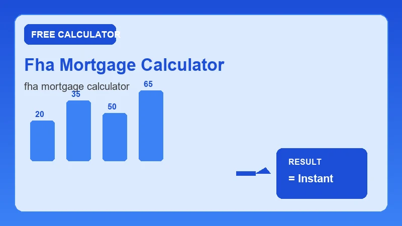 Fha Mortgage Calculator — financial formula steps and dollar results (CalcHubly infographic)