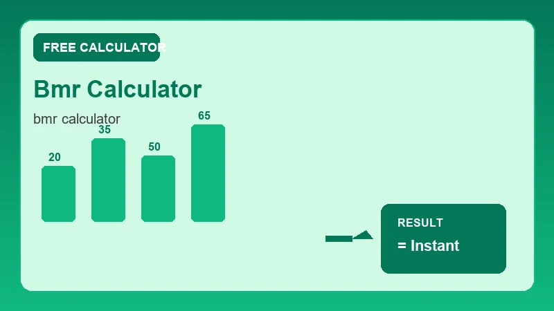 Bmr Calculator — health metrics chart and wellness results (CalcHubly infographic)