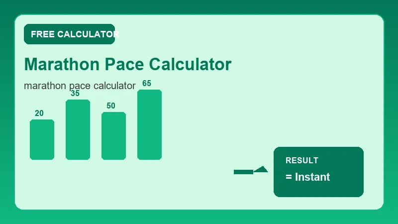 Marathon Pace Calculator — health metrics chart and wellness results (CalcHubly infographic)