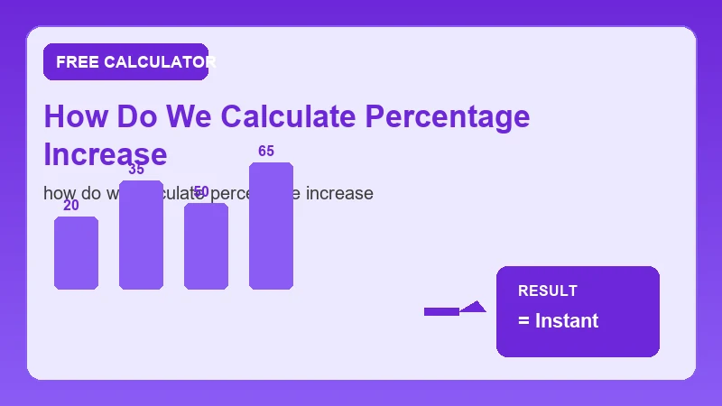 How Do We Calculate Percentage Increase — math formula workflow and calculated answer (CalcHubly infographic)
