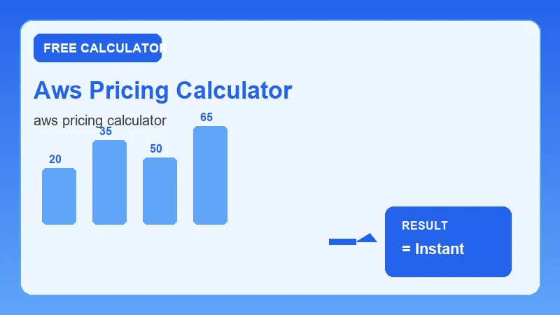 Aws Pricing Calculator — step-by-step calculator workflow and results (CalcHubly infographic)