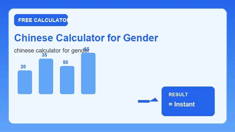 Chinese Calculator For Gender — step-by-step calculator workflow and results (CalcHubly infographic)
