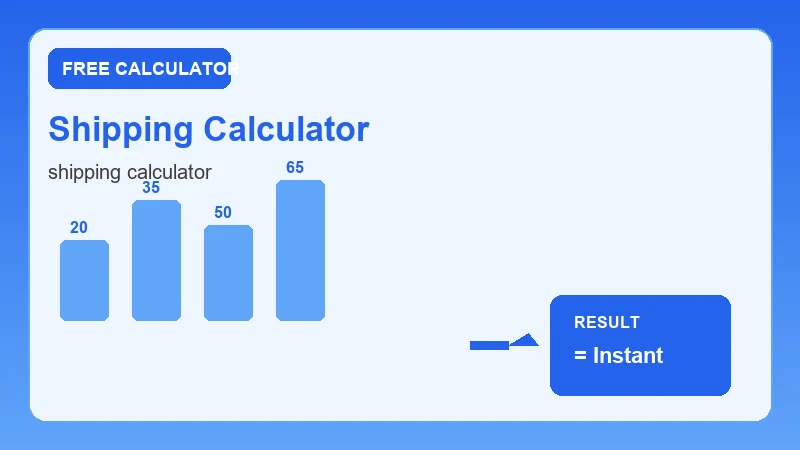 Shipping Calculator — step-by-step calculator workflow and results (CalcHubly infographic)