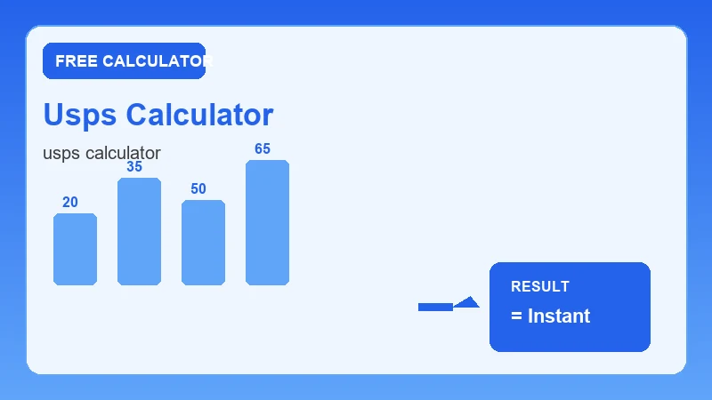 Usps Calculator — step-by-step calculator workflow and results (CalcHubly infographic)